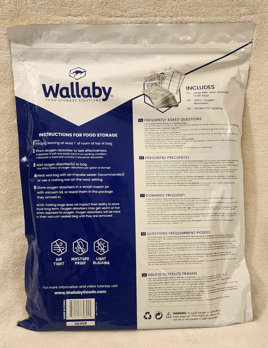 Wallaby Mylar Bags