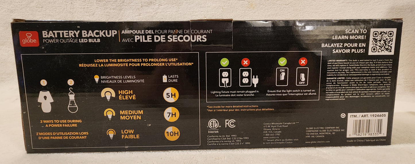 Globe Battery Backup Lights!